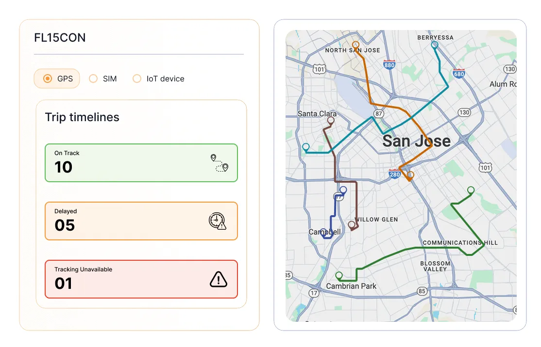 Coxswain Logistics Freight TMS trip tracking with GPS, SIM and IoT